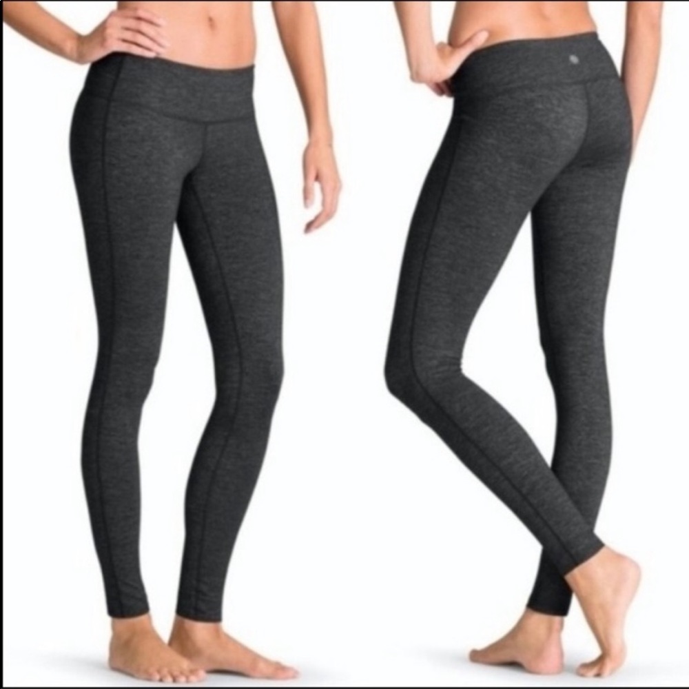 Athleta Odyssey Chaturanga Black Heather Leggings